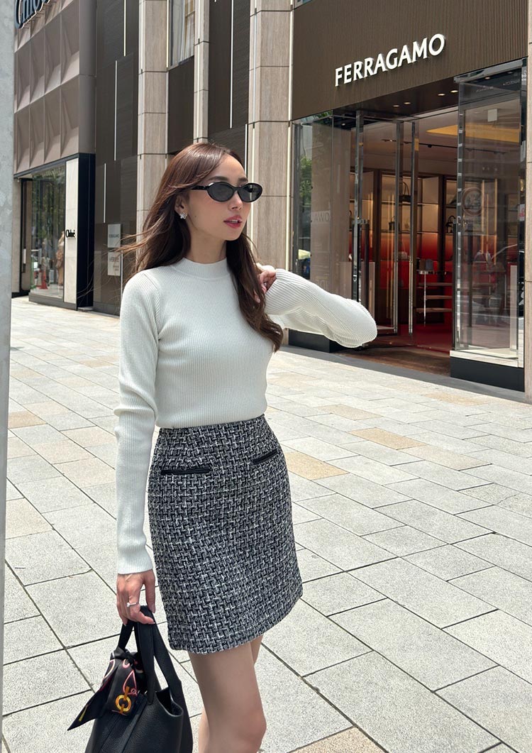 Fancy tweed mini skirt LD008 – LUDICRUM