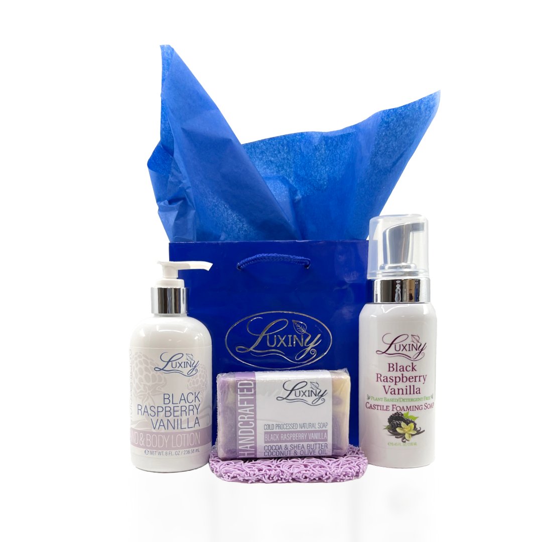 Soap and Lotion Gift Set - Black Raspberry Vanilla | Luxiny