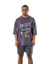 Fang Graphic Vintage Extra Big T-Shirt - Purple – LÝFT