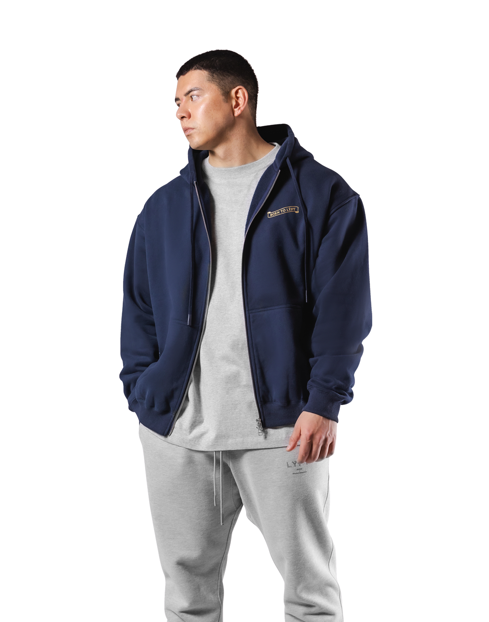 Classic Flag Zip-Up Hoodie - Navy – LÝFT