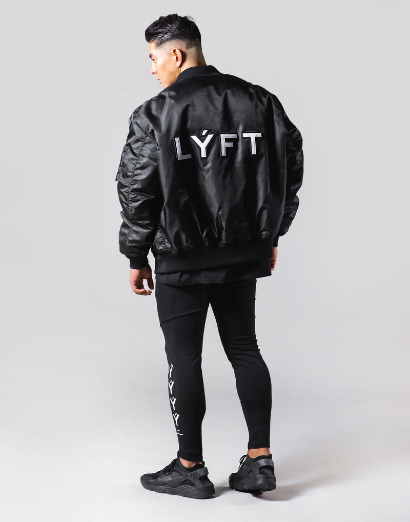 LÝFT Logo Patch MA-1 Jacket - Black
