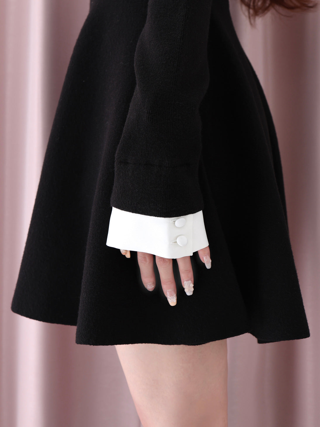 Off shoulder ribbon knit mini onepiece(eme10556) – M me eme