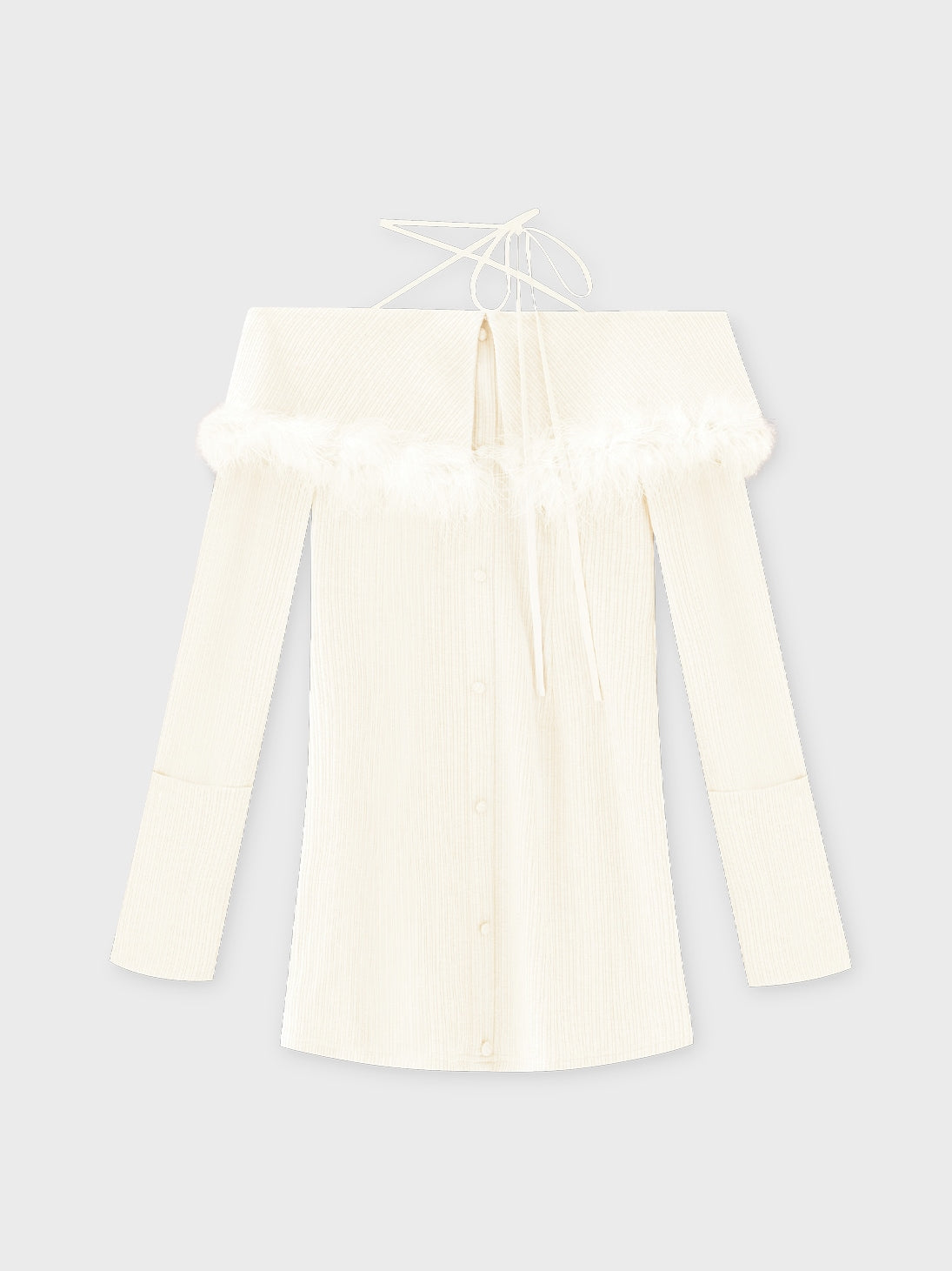 SALE】2way feather collar mini onepiece(eme10375) – M me eme