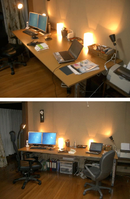 m-do iDesk 横幅140cm奥行き80cm天板色ヒノキ