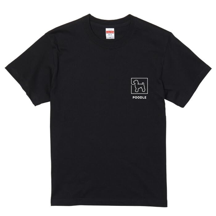 Amazon.co.jp: [DEAR] Tシャツ 半袖 トイプードル 犬 ロゴ 左胸