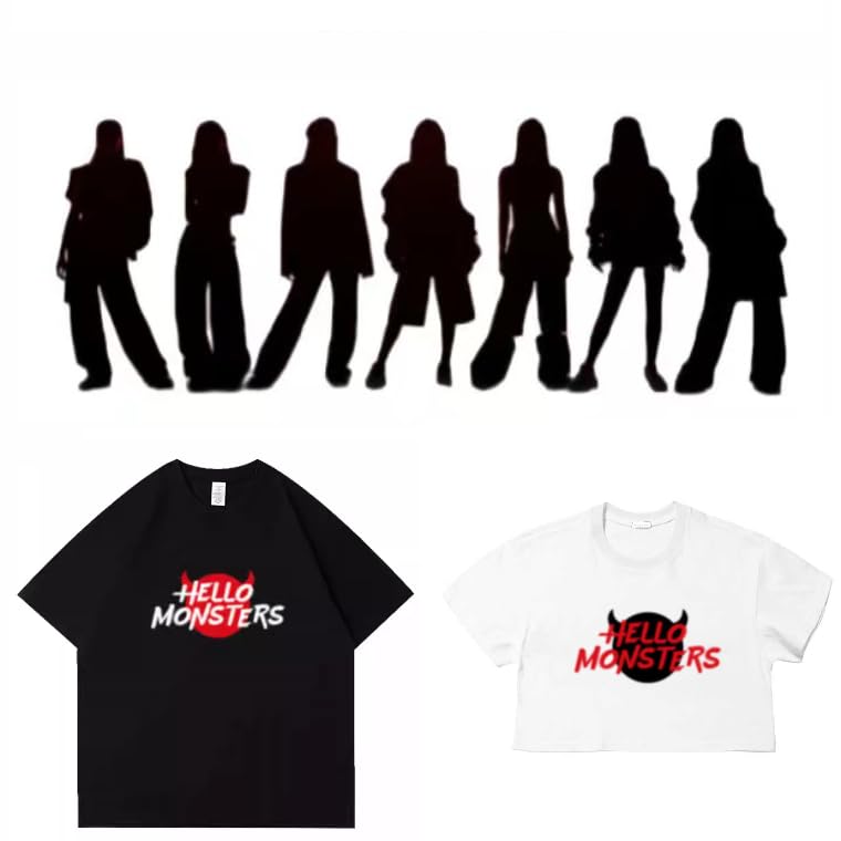 Amazon.co.jp: 2025 ベイビーモンスター グッズ Tシャツ HELLO MONSTER