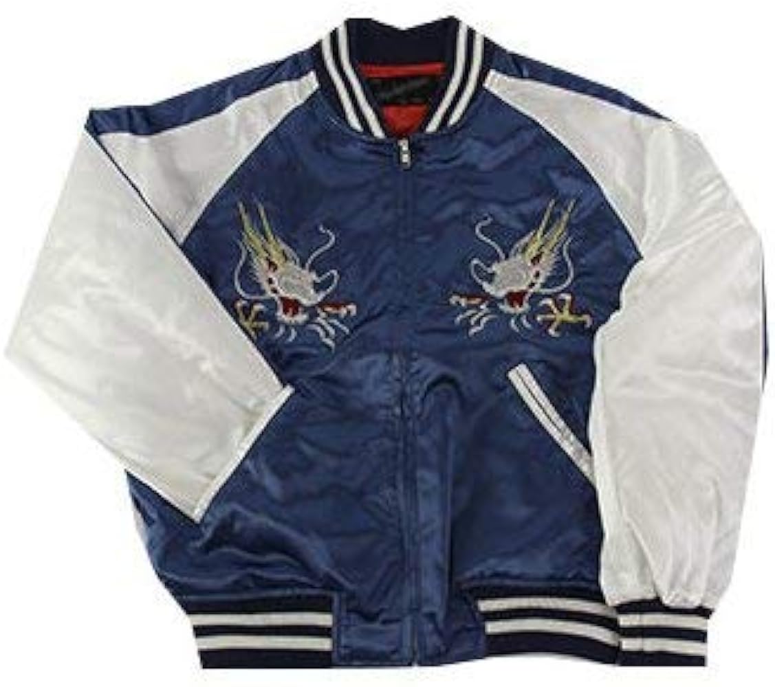 Amazon.co.jp: [星姫] サテン スカジャン （鷹龍 コン LL 日本製