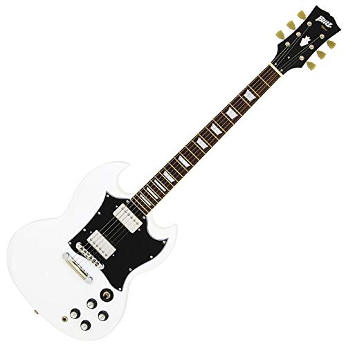 Amazon | Blitz ブリッツ エレキギター SGタイプ ホワイト ソフト