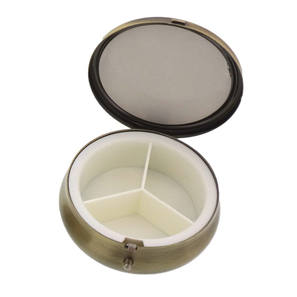 Amazon.co.jp: ピルケース 丸型 3仕切り 持ち運び 薬入れ サプリケース