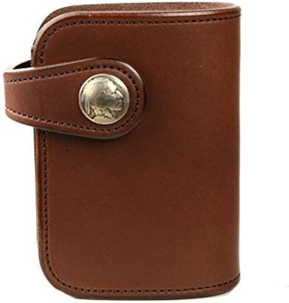 Amazon | kcs ケーシーズ 財布 メンズ 二つ折り 牛皮 メンズ コンチョ