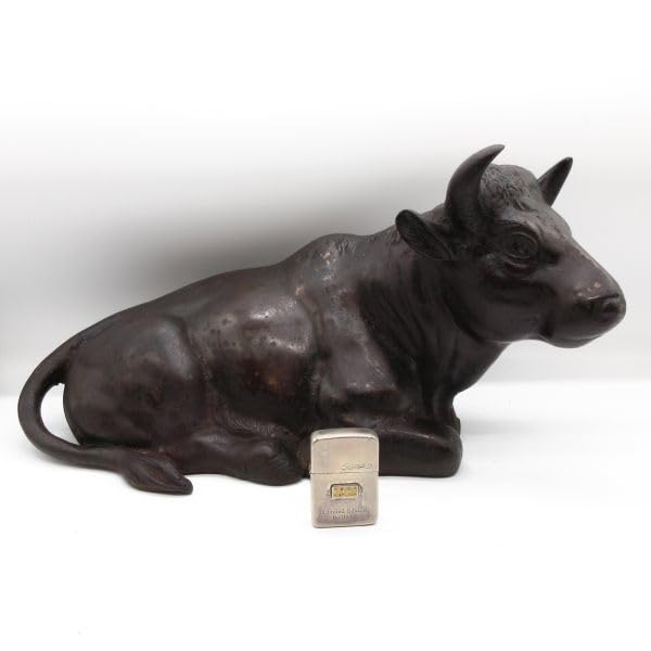 Amazon.co.jp: 昭和レトロアンティーク鉄製鋳物鉄8kg牛置き物オブジェ