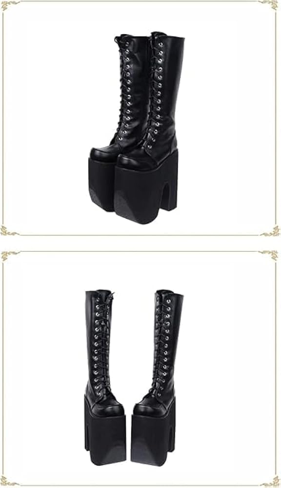 Amazon.co.jp: [WYGQ] 【即納】20cmスーパーヒール 厚底ブーツ 厚底