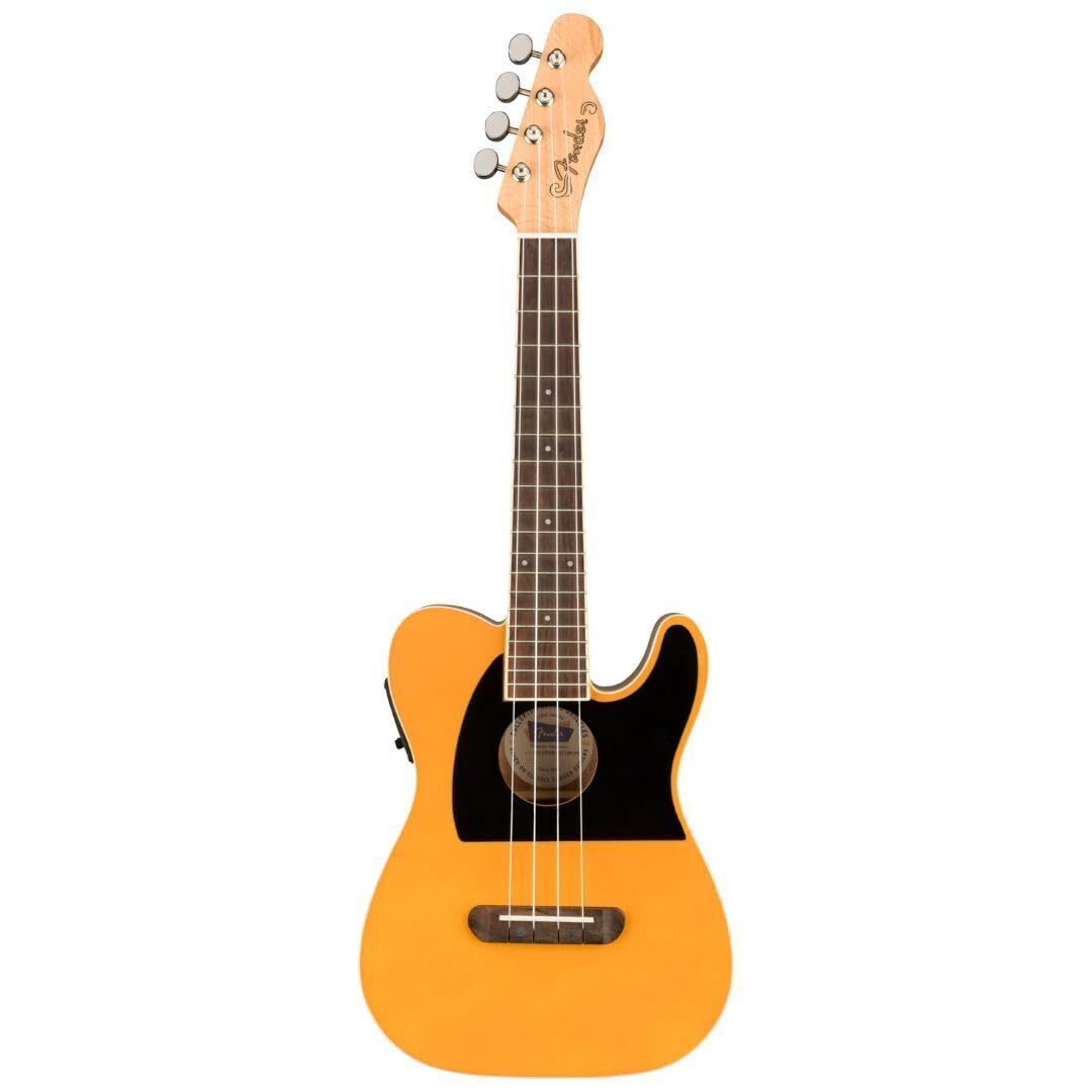 Amazon.com: Fender Fullerton Tele Concert Ukulele, Butterscotch