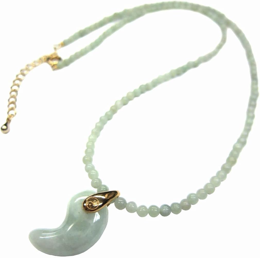 Amazon | 本翡翠勾玉シリーズ 翡翠ネックレス 勾玉ブレスレット 勾玉