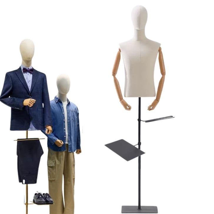 Amazon.co.jp: Kurflo 紳士服ディスプレイ用男性マネキン ヘッド付き