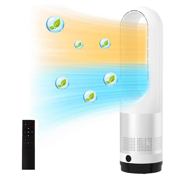 Amazon | 【2025最新冷暖兼用】扇風機 羽なし タワーファン 3段階