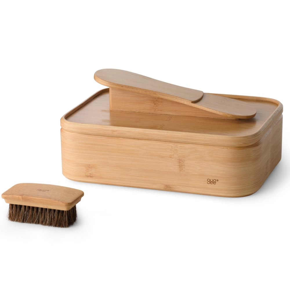 Amazon.co.jp: GUDEE グディ シューケアボックス 靴磨きキット馬毛