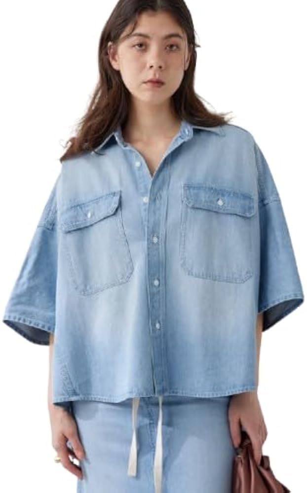 Amazon.co.jp: [Whim Gazette] [ウィムガゼット] DENIMドルマンシャツ