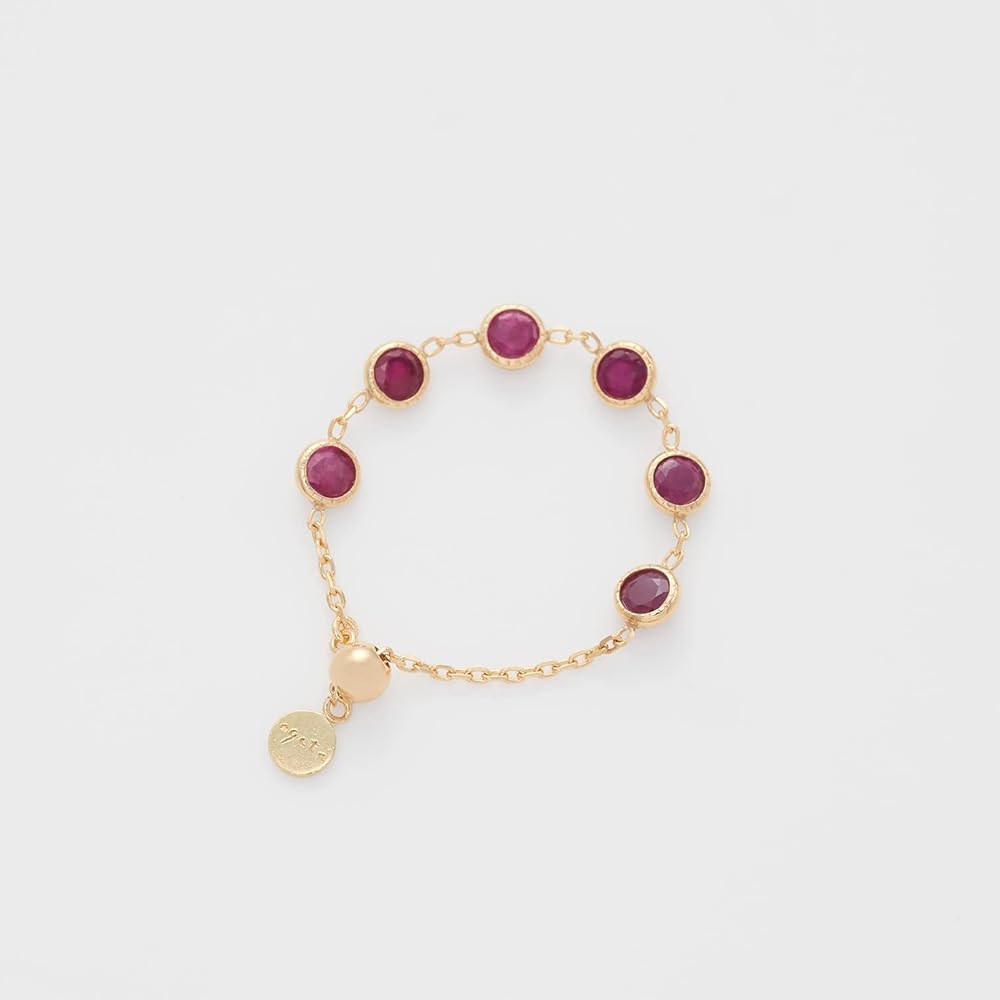 Amazon.co.jp: [アガット] agete Dreamy ゴールドK10 ルビーチェーン