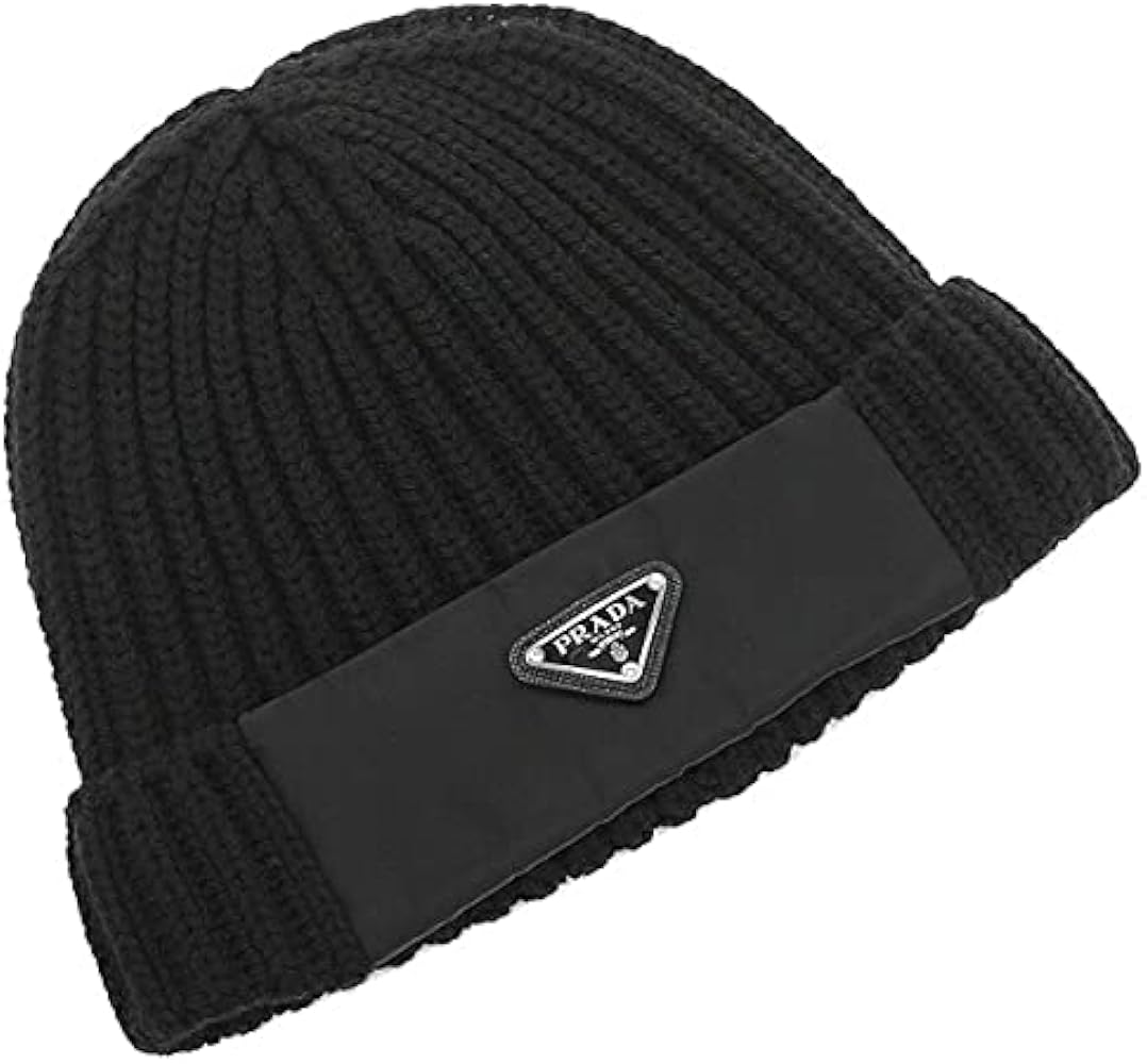 Amazon | [プラダ] 帽子 ニット帽 リナイロン トライアングルロゴ