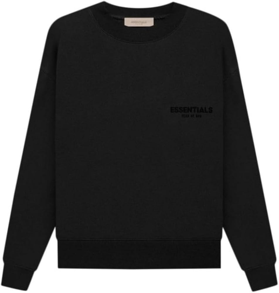 essentials crewneck stretch limo Black at Amazon Men's Clothing store
