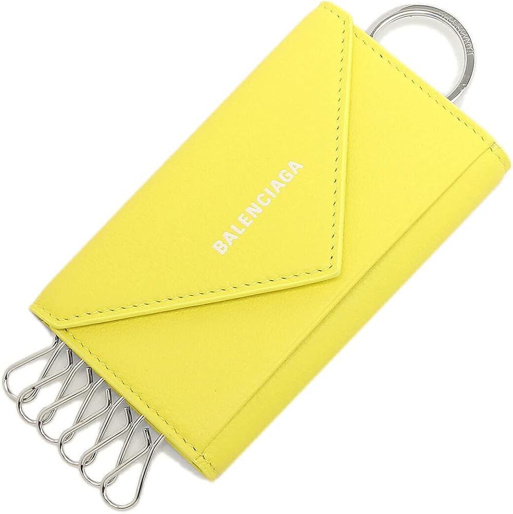 Amazon | [バレンシアガ]キーケース ペーパー イエロー メンズ