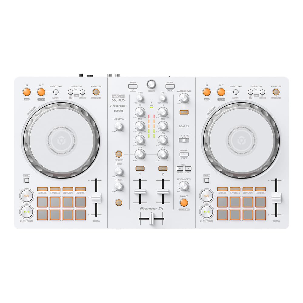 Amazon | パイオニア DJコントローラー DDJ-FLX4 W (ホワイト) + PC
