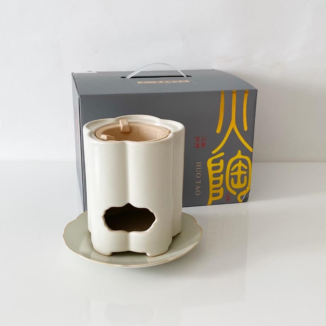 涼炉とボウフラのセット 白泥 煎茶道具 涼炉とボウフラのセット 白泥