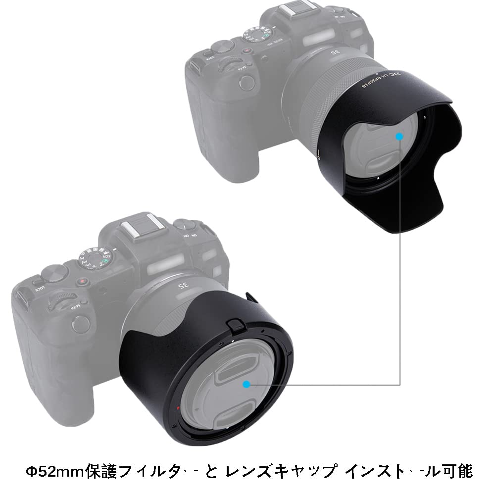 Amazon | JJC 可逆式 レンズフード Canon RF 35mm F1.8 MACRO IS STM