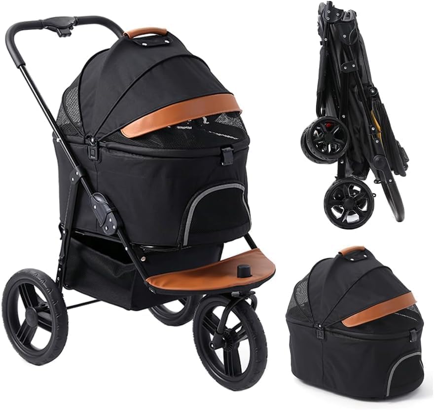 Amazon.co.jp: ペットカート 分離型 折りたたみ 前輪360°後輪ブレーキ