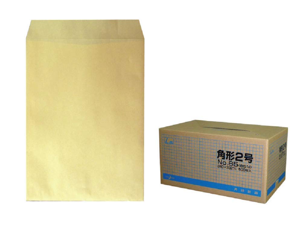 Amazon | 角2封筒 クラフト 85g L貼 500枚 (K20851) | ビジネス封筒
