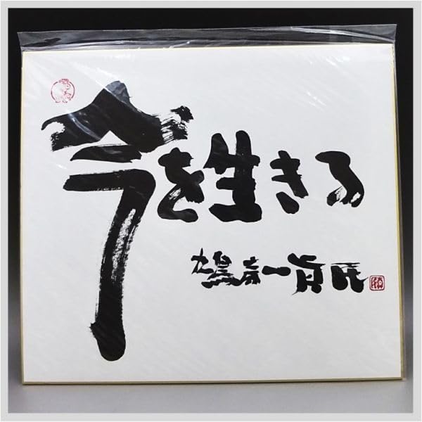 Amazon.co.jp: 坂村真民 色紙 複製品 今を生きる 愛媛県 砥部町 坂村真