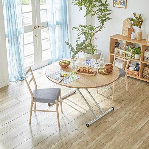 Amazon｜ディノス テーブル 昇降式 リフティングテーブル 丸形昇降