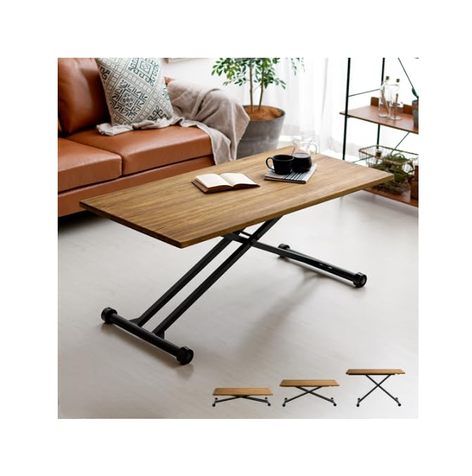 Amazon.co.jp: 天然木 リフティングテーブル ブレス 幅120 昇降式