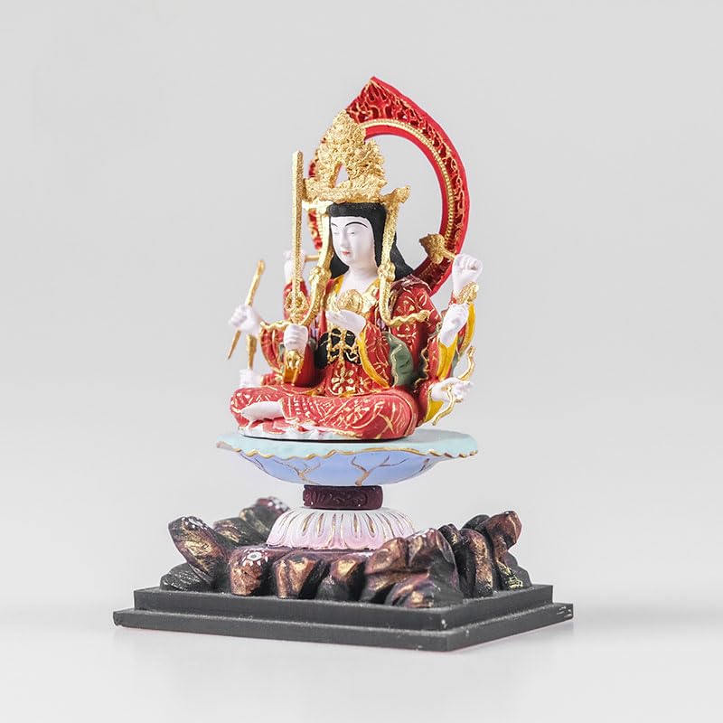 Amazon｜木彫り仏像【宇賀八臂弁財天（弁才天）】 柘植 ツゲ 金泥仕様