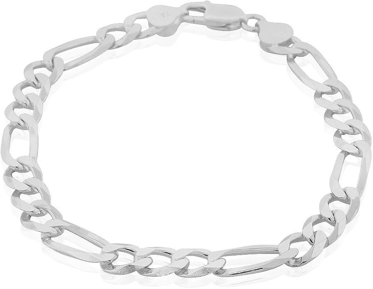 Amazon.com: My Daily Styles 925 Sterling Silver Figaro Link Mens