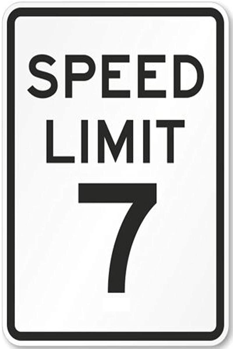 Amazon | スピードリミット 7 MPH サイン 警告 トラフィック ロード