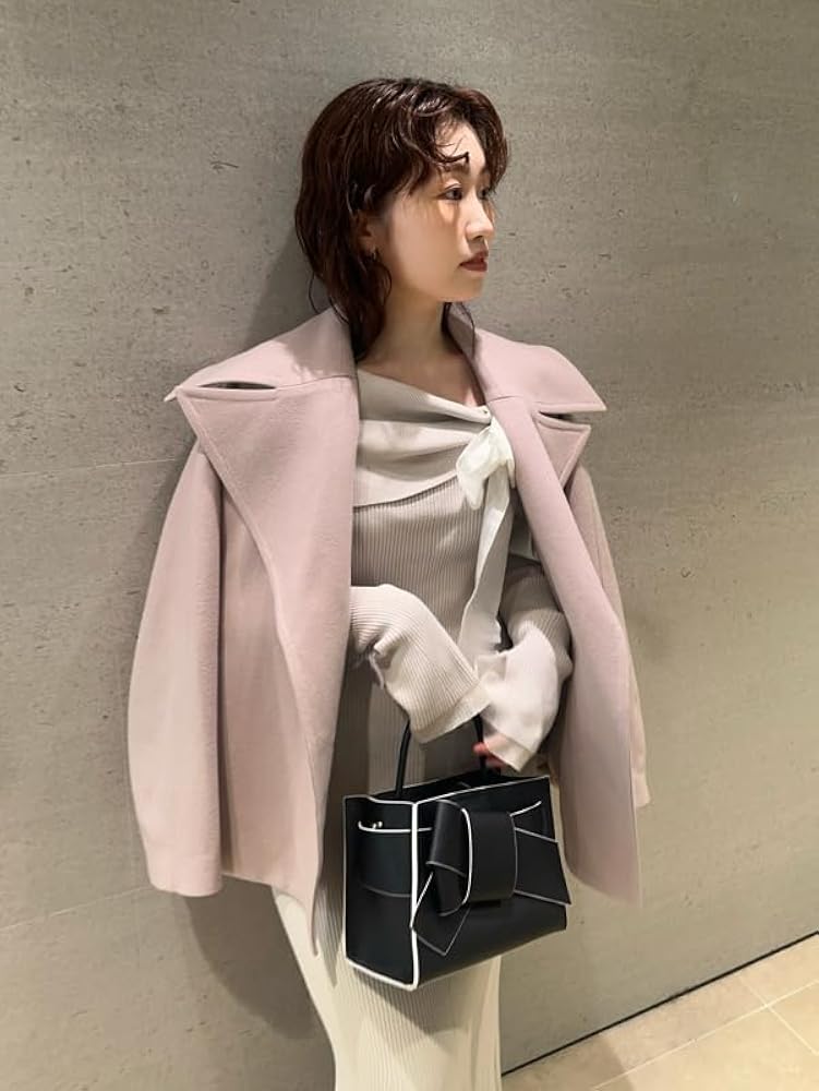 Amazon.co.jp: [フレイ アイディー] ビッグカラーショートコート