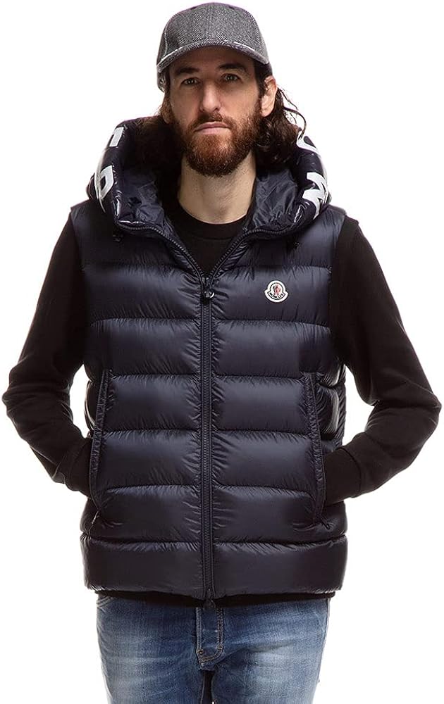 Amazon | [モンクレール] フードロゴ フルジップ ダウンベスト