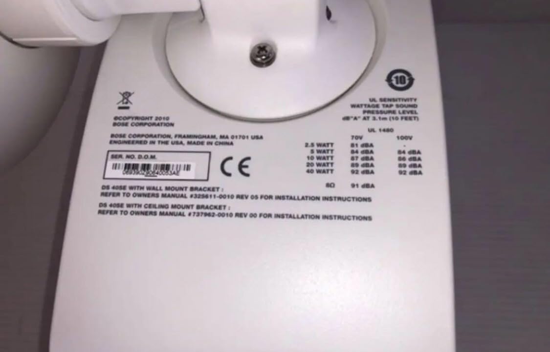 Amazon.co.jp: BOSE DS40SE-CMB W/ホワイト (1本) ◇ フルレンジ