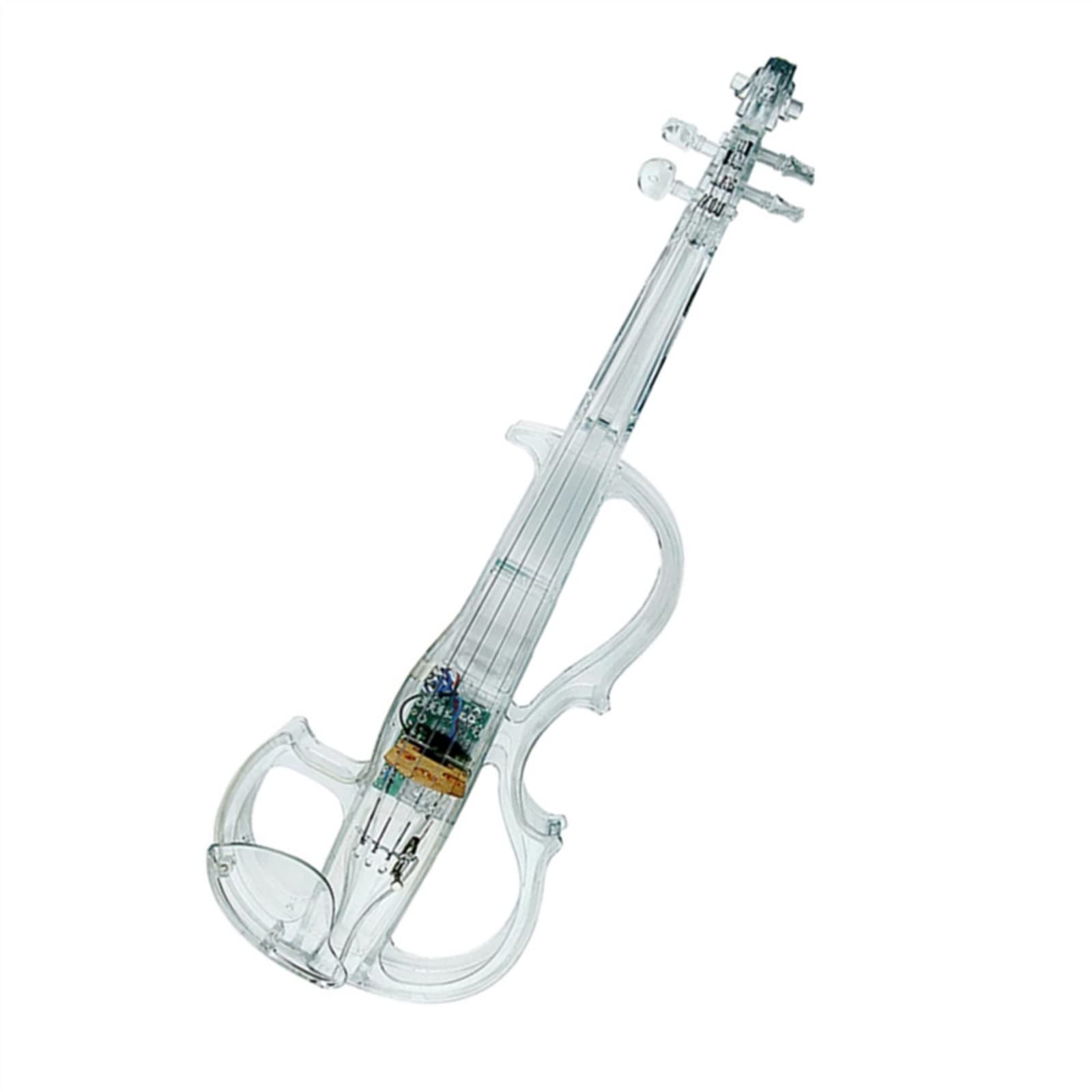 Amazon.co.jp: バイオリン 初心者 4/4 エレキバイオリン透明ボディ Led