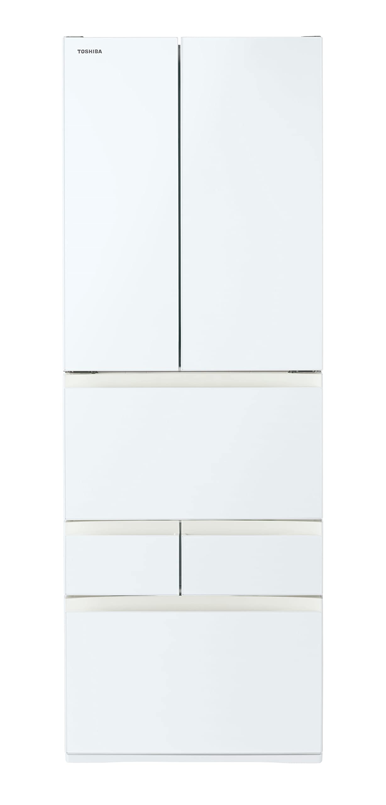 Amazon | 東芝 冷蔵庫 幅65㎝ 509L グランホワイト GR-T510FK (EW) 6