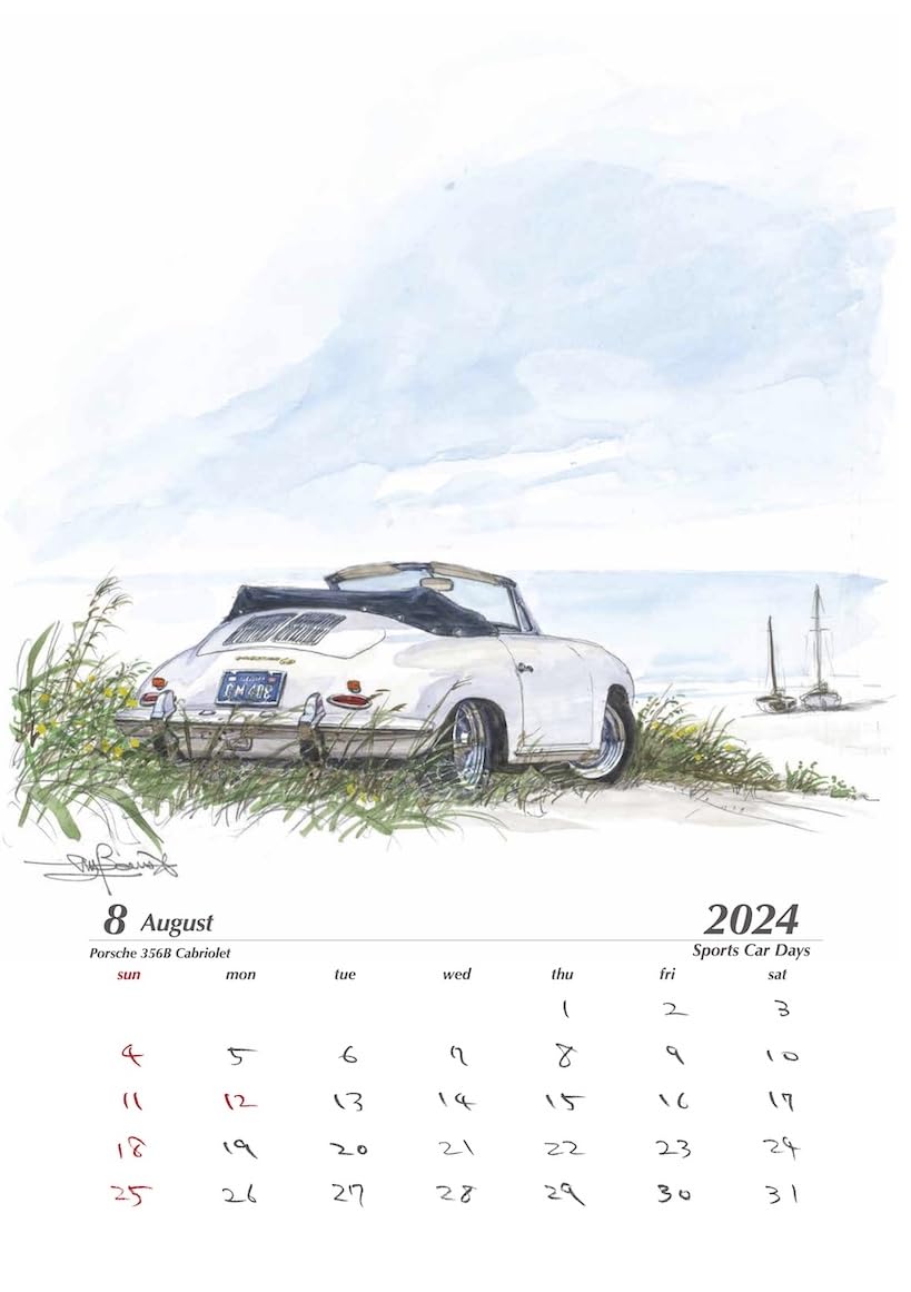 Amazon | Sportscar Days 2024 by Bow。 | カレンダー | 文房具