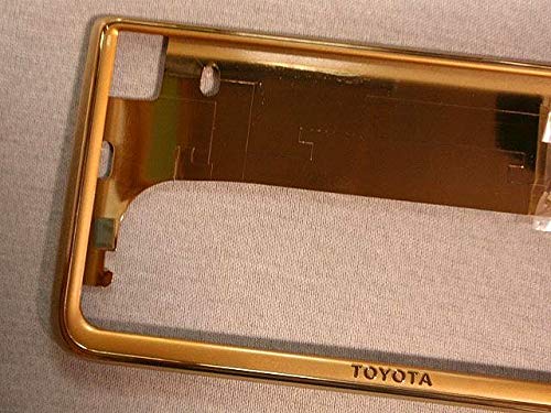 Amazon.co.jp: トヨタ純正ナンバーフレーム ゴールド加工 リア取り付け