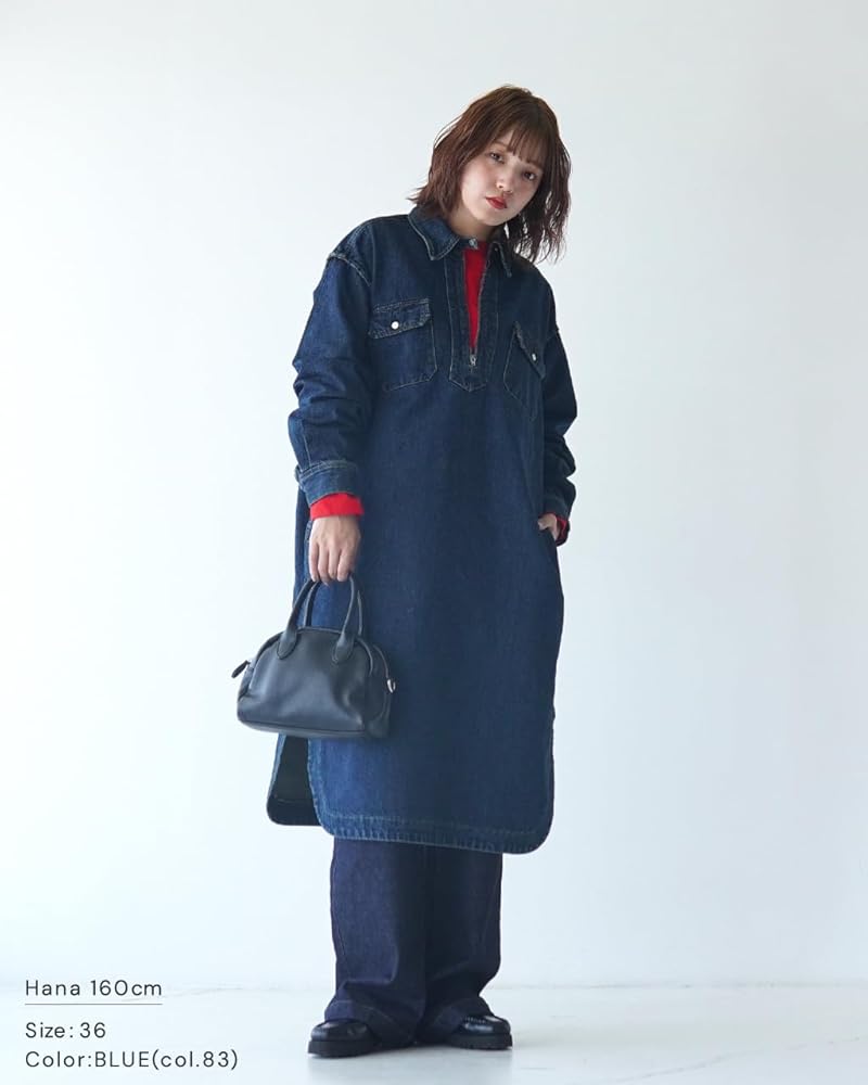Amazon.co.jp: [シンゾーン] THE SHINZONE ハーフジップ デニム ドレス