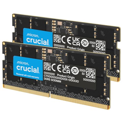Crucial Kit de memória RAM de 32 GB (2 x 16 GB) DDR5 5600 MHz (ou