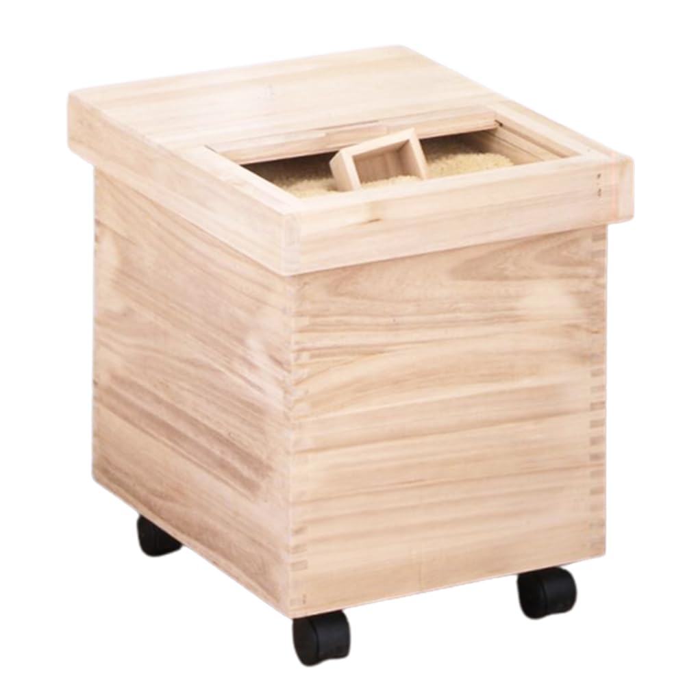 Amazon｜米びつ 桐 30kg 一合マス付き キャスター付き 日本製 国産