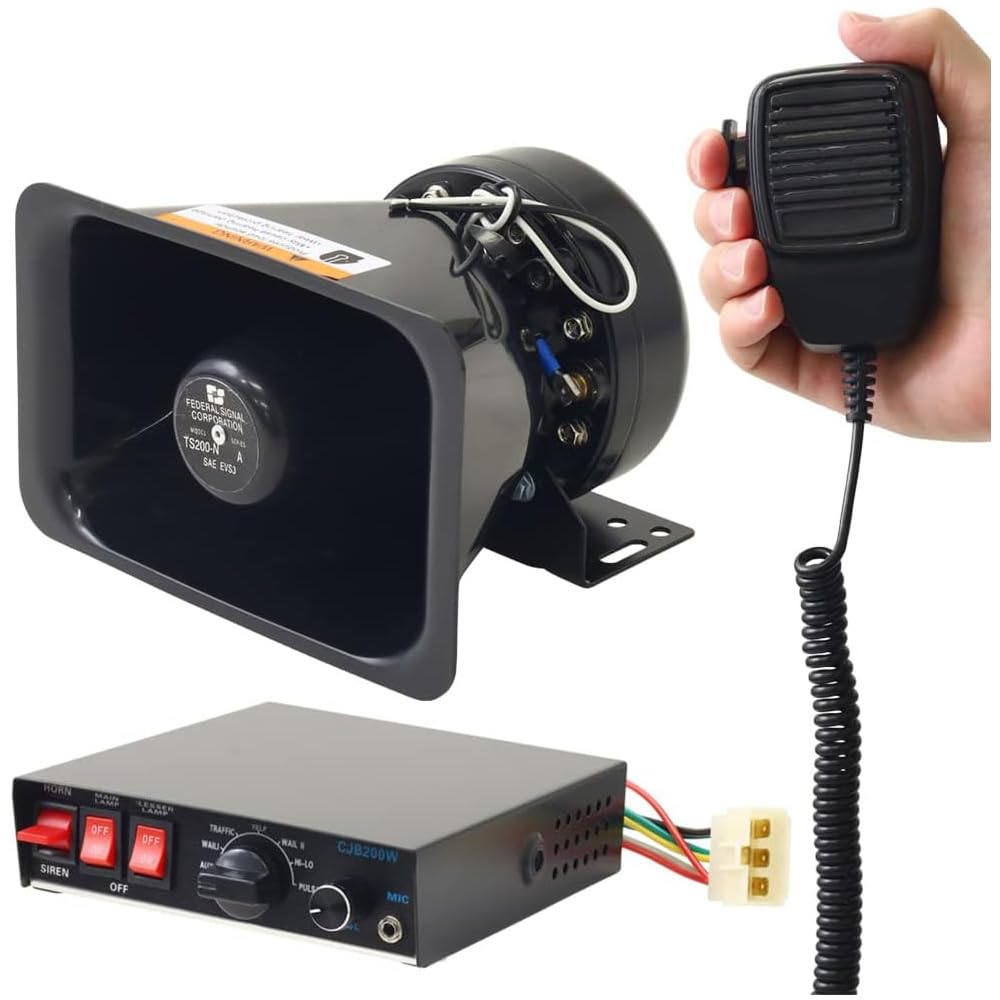 Amazon.co.jp: iimono117 拡声器 車 200W 12V車載用 警報音 ハンド