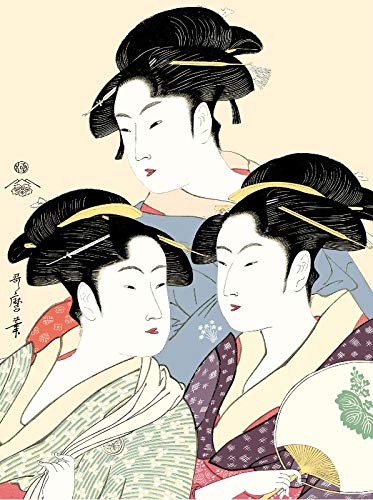 Amazon.co.jp: 額絵 浮世絵 美人画 寛政の三美人 F4 喜多川歌麿 （G4