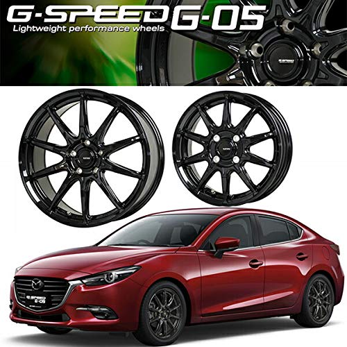 Amazon | 17インチ G-05 7J+55 5H-100 1本 ブラック ホイール プリウス